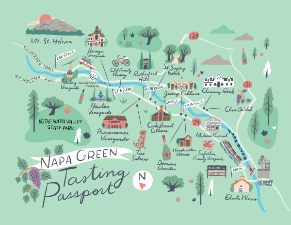 Napa Green Passport Map